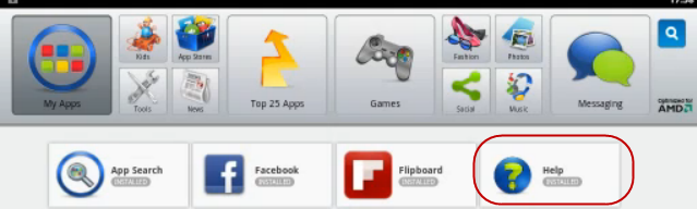 BlueStacks help button